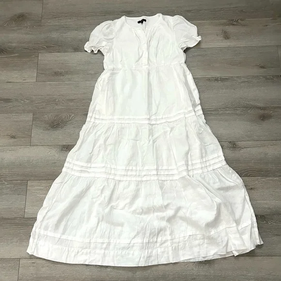 Quince Women White Casual Dress Size S - Picture 2 of 4